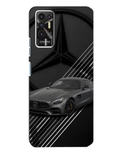 Чехол для TECNO Pova 2 (LE7n) с картинкой «Mercedes AMG — графика»