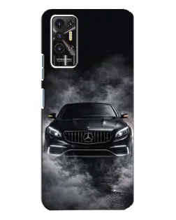 Чехол для TECNO Pova 2 (LE7n) с картинкой «Mercedes в дыму»