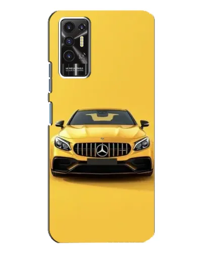 Чехол для TECNO Pova 2 (LE7n) с картинкой «Желтый Mercedes GT»