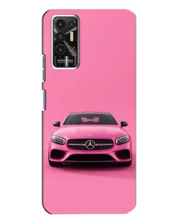 Чехол для TECNO Pova 2 (LE7n) с картинкой «Розовый Mercedes AMG»