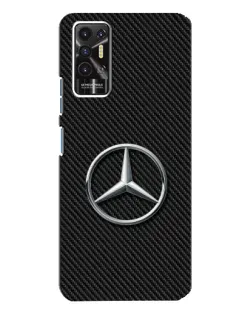 Чехол для TECNO Pova 2 (LE7n) с картинкой «Карбоновый Mercedes стиль»