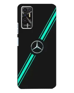 Чехол для TECNO Pova 2 (LE7n) с картинкой «Спортивные линии Mercedes»
