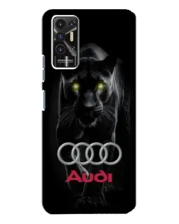 Чехол для TECNO Pova 2 (LE7n) с картинкой «Пантера и Audi» Чехол для TECNO Pova 2 (LE7n) с картинкой «Пантера и Audi»