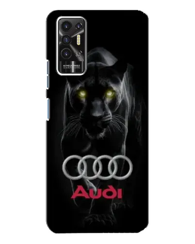 Чехол для TECNO Pova 2 (LE7n) с картинкой «Пантера и Audi»