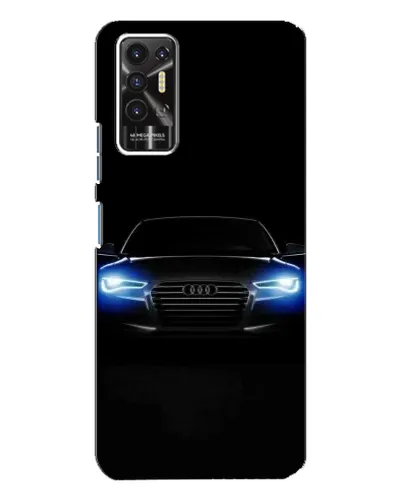 Чехол для TECNO Pova 2 (LE7n) с картинкой «Audi в неоне»