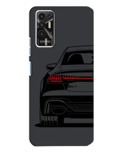 Чехол для TECNO Pova 2 (LE7n) с картинкой «Задняя часть Audi — арт»