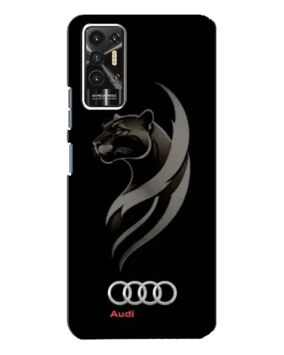 Чехол для TECNO Pova 2 (LE7n) с картинкой «Графика — пантера и Audi»