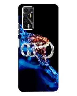 Чехол для TECNO Pova 2 (LE7n) с картинкой «Энергия лого Audi» Чехол для TECNO Pova 2 (LE7n) с картинкой «Энергия лого Audi»