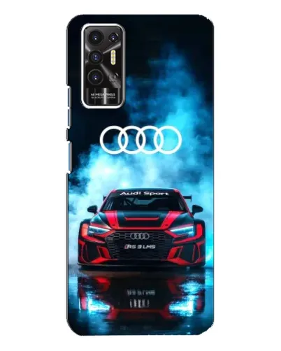 Чехол для TECNO Pova 2 (LE7n) с картинкой «Audi Sport — неон»