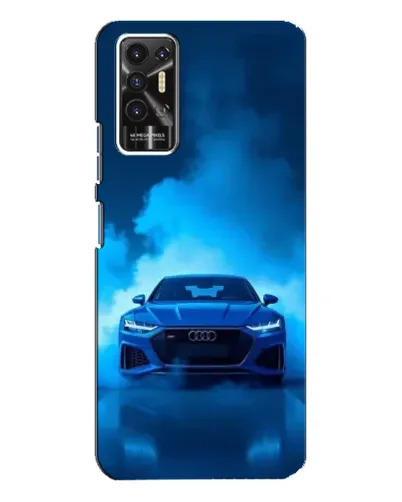 Чехол для TECNO Pova 2 (LE7n) с картинкой «Audi — голубая энергия»