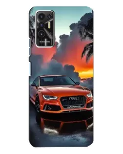 Чехол для TECNO Pova 2 (LE7n) с картинкой «Audi — закат» Чехол для TECNO Pova 2 (LE7n) с картинкой «Audi — закат»