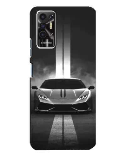 Чехол для TECNO Pova 2 (LE7n) с картинкой «Lamborghini симметрия дорог»