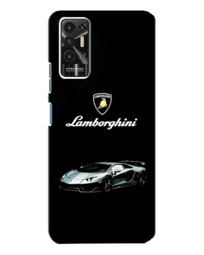 Чехол для TECNO Pova 2 (LE7n) с картинкой «Логотип Lamborghini классика»