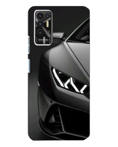 Чехол для TECNO Pova 2 (LE7n) с картинкой «Lamborghini фары детализация»