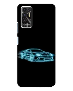 Чехол для TECNO Pova 2 (LE7n) с картинкой «Неоновый контур Lamborghini» Чехол для TECNO Pova 2 (LE7n) с картинкой «Неоновый контур Lamborghini»