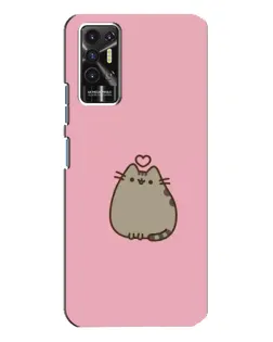 Чохол для TECNO Pova 2 (LE7n) з картинкою «Pusheen серце»
