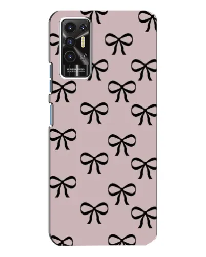 Чехол для TECNO Pova 2 (LE7n) с картинкой «Черные бантики» Чехол для TECNO Pova 2 (LE7n) с картинкой «Черные бантики»