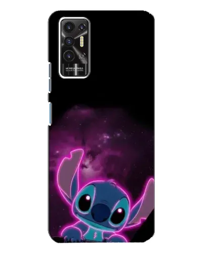 Чехол для TECNO Pova 2 (LE7n) с картинкой «Неоновый Stitch»