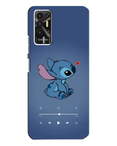 Чехол для TECNO Pova 2 (LE7n) с картинкой «Музыкальный Stitch»