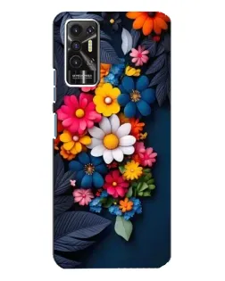 Чехол для TECNO Pova 2 (LE7n) с картинкой «Цветочная феерия»