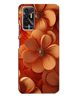 Чехол для TECNO Pova 2 (LE7n) с картинкой «Оранжевый макро цветок»