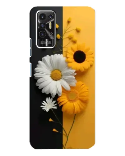 Чехол для TECNO Pova 2 (LE7n) с картинкой «Подсолнух и ромашка»