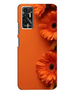 Чехол для TECNO Pova 2 (LE7n) с картинкой «Оранжевые герберы»