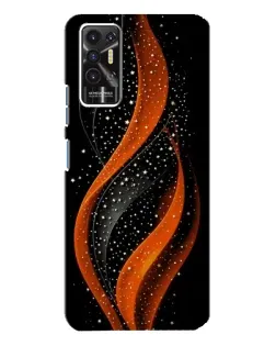 Чехол для TECNO Pova 2 (LE7n) с картинкой «Огненная звездная волна»