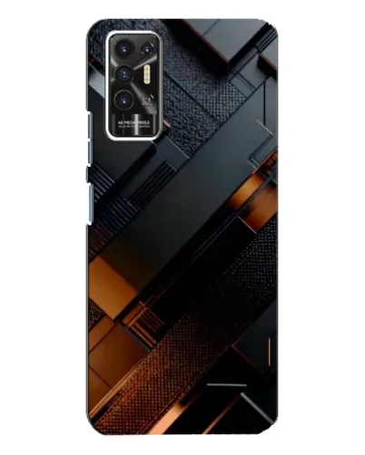 Чехол для TECNO Pova 2 (LE7n) с картинкой «Черные геометрические блоки» Чехол для TECNO Pova 2 (LE7n) с картинкой «Черные геометрические блоки»