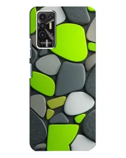 Чехол для TECNO Pova 2 (LE7n) с картинкой «Яркая неоновая галька»