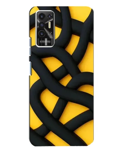 Чехол для TECNO Pova 2 (LE7n) с картинкой «Черное желтое переплетение» Чехол для TECNO Pova 2 (LE7n) с картинкой «Черное желтое переплетение»