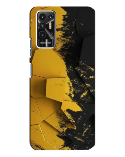 Чехол для TECNO Pova 2 (LE7n) с картинкой «Золотые осколки геометрии» Чехол для TECNO Pova 2 (LE7n) с картинкой «Золотые осколки геометрии»