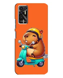 Чохол для TECNO Pova 2 (LE7n) з картинкою «Капібара на скутері» Чохол для TECNO Pova 2 (LE7n) з картинкою «Капібара на скутері»