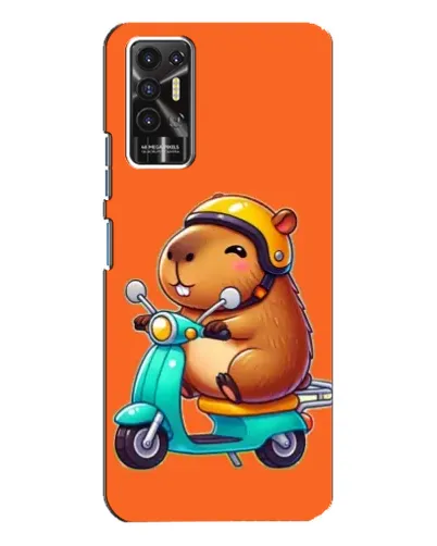 Чехол для TECNO Pova 2 (LE7n) с картинкой «Капибара на скутере» Чехол для TECNO Pova 2 (LE7n) с картинкой «Капибара на скутере»