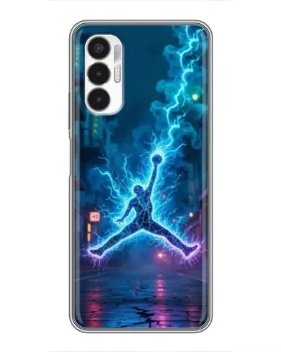 Чехол для TECNO POVA 3 (LF7n) с картинкой «Jordan Gold Jumpman»