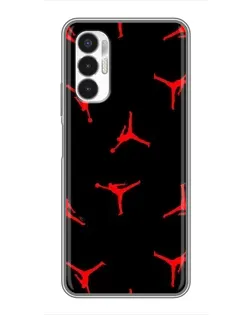 Чехол для TECNO POVA 3 (LF7n) с картинкой «Jordan Red Pattern» Чехол для TECNO POVA 3 (LF7n) с картинкой «Jordan Red Pattern»