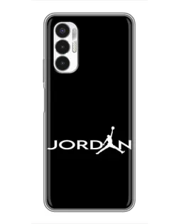 Чехол для TECNO POVA 3 (LF7n) с картинкой «Jordan White Logo» Чехол для TECNO POVA 3 (LF7n) с картинкой «Jordan White Logo»