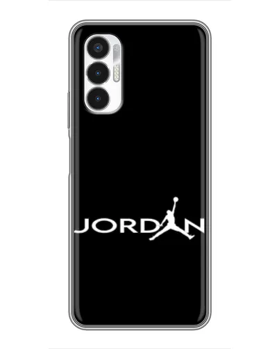Чехол для TECNO POVA 3 (LF7n) с картинкой «Jordan White Logo»