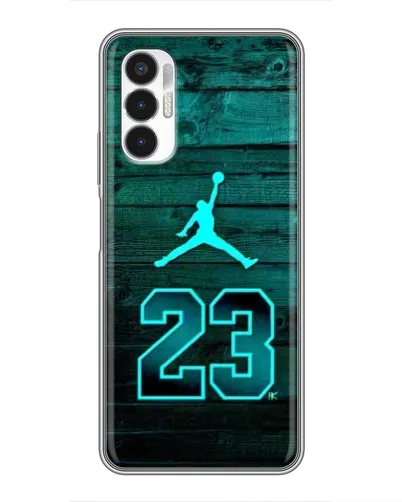 Чехол для TECNO POVA 3 (LF7n) с картинкой «Jordan Cyan 23»