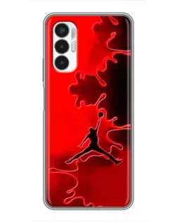 Чехол для TECNO POVA 3 (LF7n) с картинкой «Jordan Red Smoke» Чехол для TECNO POVA 3 (LF7n) с картинкой «Jordan Red Smoke»
