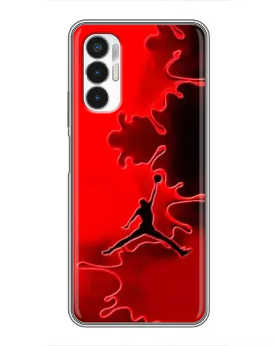 Чехол для TECNO POVA 3 (LF7n) с картинкой «Jordan Red Smoke»