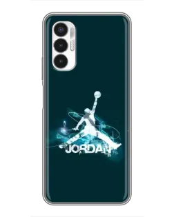Чехол для TECNO POVA 3 (LF7n) с картинкой «Jordan Blue Fire» Чехол для TECNO POVA 3 (LF7n) с картинкой «Jordan Blue Fire»