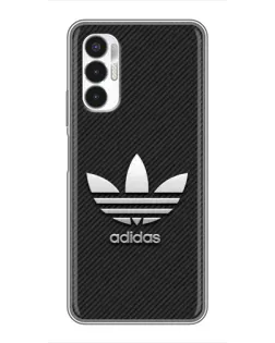 Чехол для TECNO POVA 3 (LF7n) с картинкой «Adidas Карбоновая текстура»