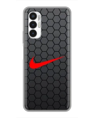 Чехол для TECNO POVA 3 (LF7n) с картинкой «Nike — карбоновая сетка» Чехол для TECNO POVA 3 (LF7n) с картинкой «Nike — карбоновая сетка»