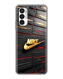 Чехол для TECNO POVA 3 (LF7n) с картинкой «Золотой Nike на металле» Чехол для TECNO POVA 3 (LF7n) с картинкой «Золотой Nike на металле»