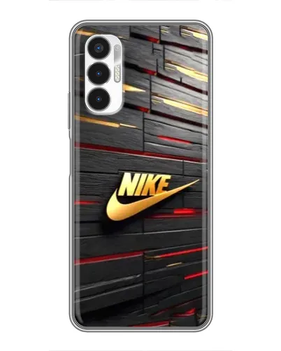 Чехол для TECNO POVA 3 (LF7n) с картинкой «Золотой Nike на металле» Чехол для TECNO POVA 3 (LF7n) с картинкой «Золотой Nike на металле»