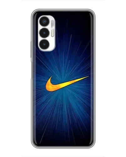 Чехол для TECNO POVA 3 (LF7n) с картинкой «Синий пульс Nike» Чехол для TECNO POVA 3 (LF7n) с картинкой «Синий пульс Nike»