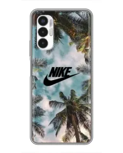 Чехол для TECNO POVA 3 (LF7n) с картинкой «Тропический принт Nike» Чехол для TECNO POVA 3 (LF7n) с картинкой «Тропический принт Nike»