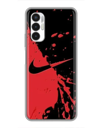 Чехол для TECNO POVA 3 (LF7n) с картинкой «Красные брызги Nike» Чехол для TECNO POVA 3 (LF7n) с картинкой «Красные брызги Nike»