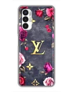 Чехол для TECNO POVA 3 (LF7n) с картинкой «Цветочный Louis Vuitton»